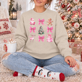 Christmas Pink Bow Santa