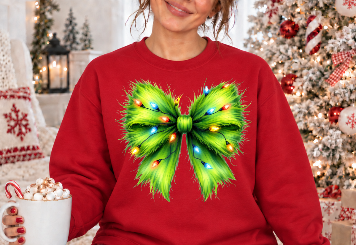 Grinch Christmas Bow