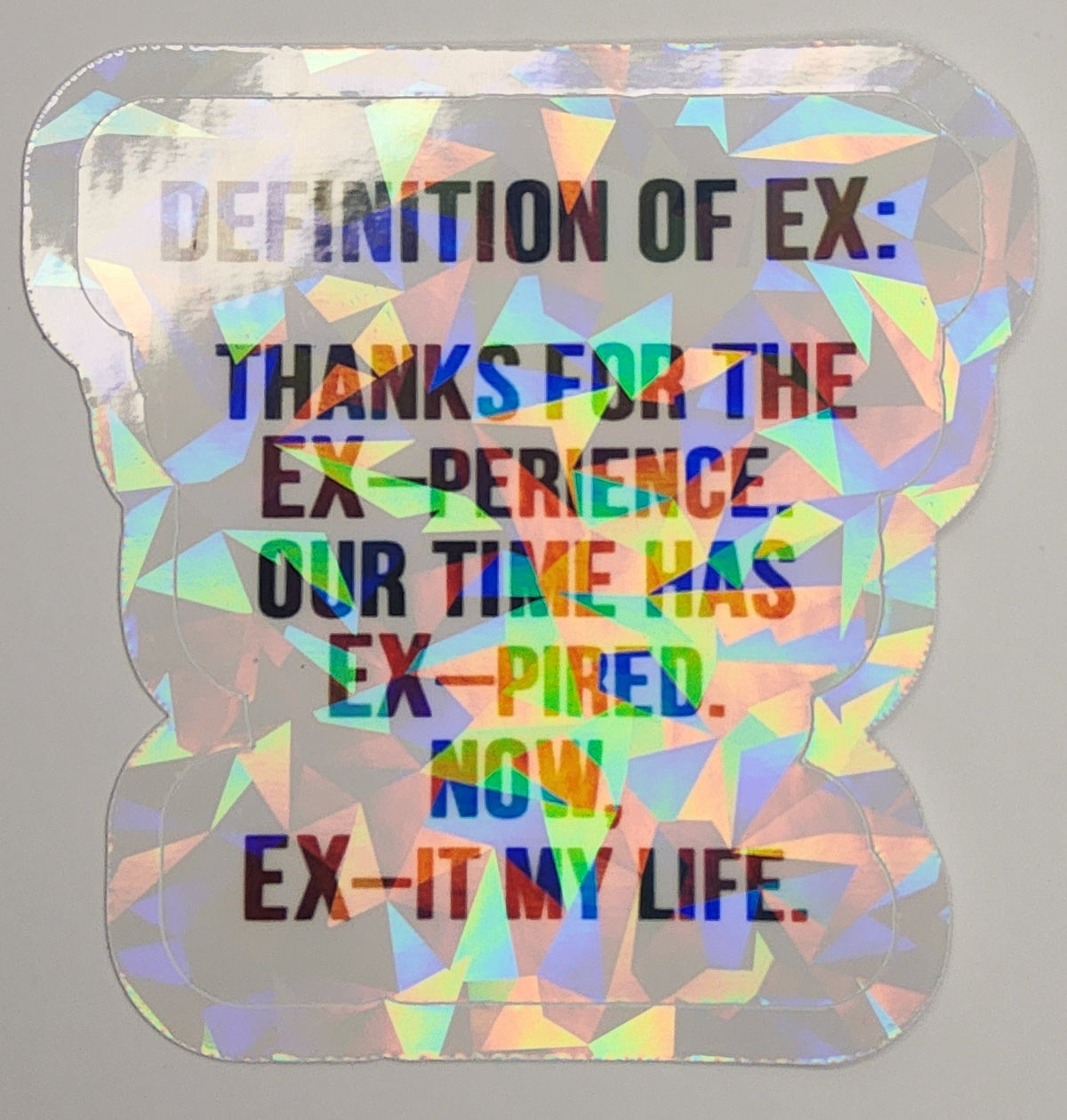 Cute Definition Of Ex Waterproof Vinyl Sticker – Aesthetic Laptop & Water Bottle Decal