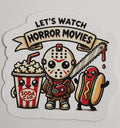 Cute Movie Night Waterproof Vinyl Sticker – Aesthetic Laptop & Water Bottle Decal