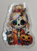 Cute Halloween Waterproof Vinyl Sticker – Aesthetic Laptop & Water Bottle Decal
